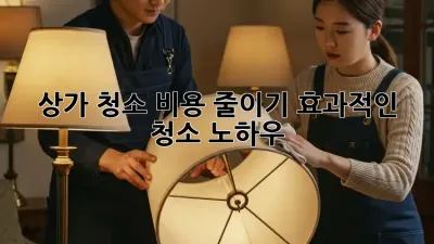 상가 청소 비용 줄이기: 효과적인 청소 노하우!